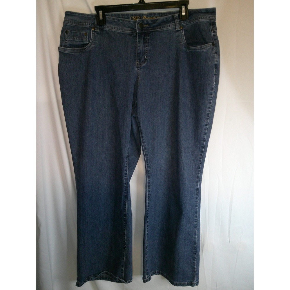 Cato Premium Womens Blue Denim Jeans Plus Size 16WP Bootcut
